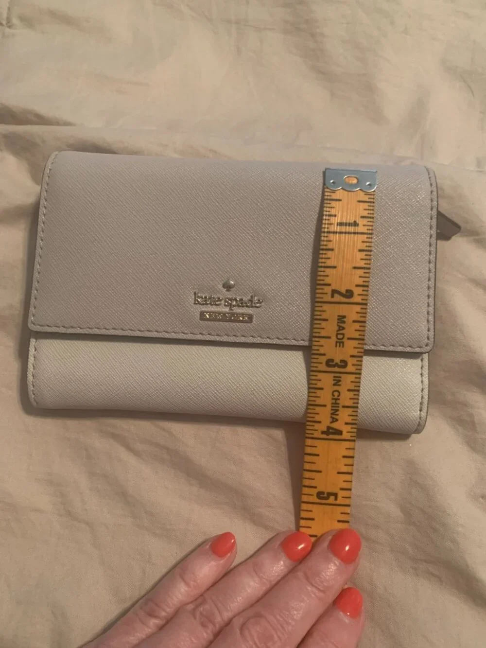 Kate Spade Small Wallet Ivory Leather
